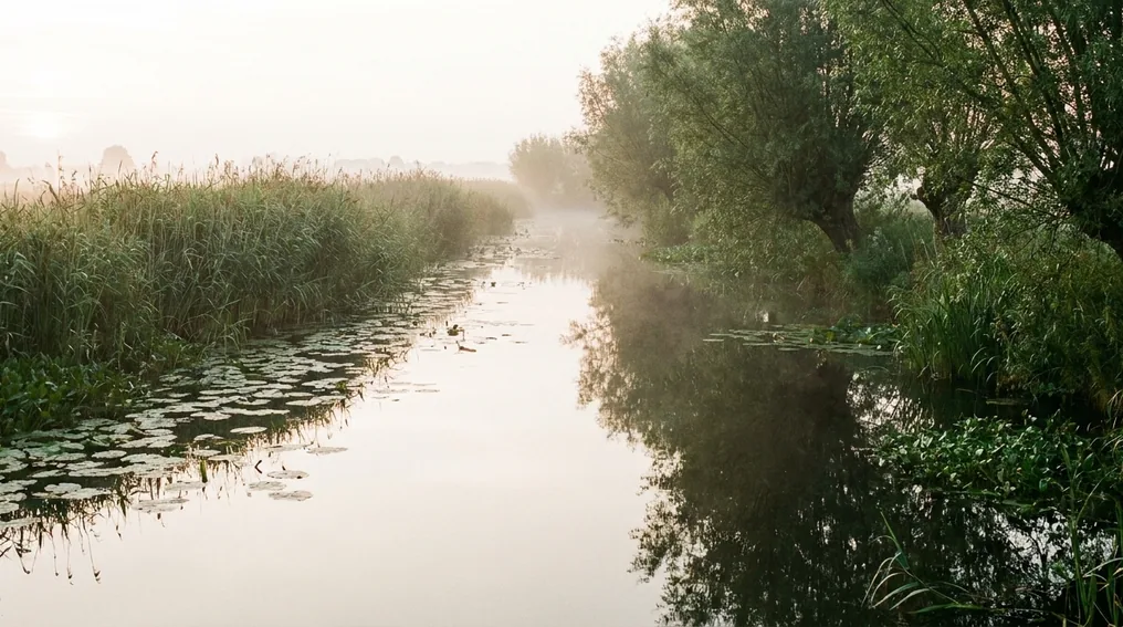 Die Dove-Elbe in den Vier- und Marschlanden - ruhiger Elbarm
